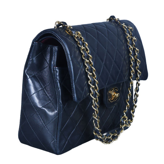 Preowned CHANEL Matelasse 25 Lambskin Double Flap Bag Black 14 Series | Luxe Again Maison
