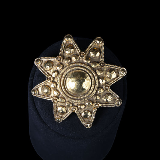Preowned CHANEL Vintage Coco Mark Star 25 Brooch GP Gold | Luxe Again Maison