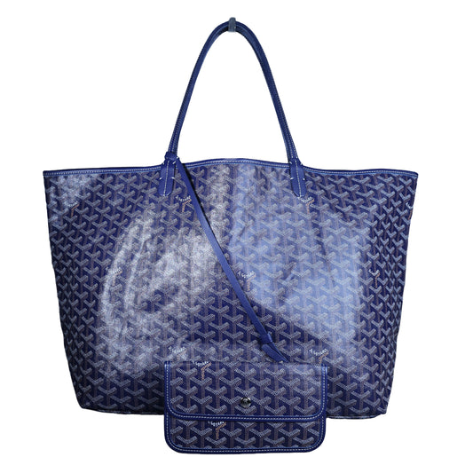 Preowned GOYARD St Louis GM Tote Blue | Luxe Again Maison