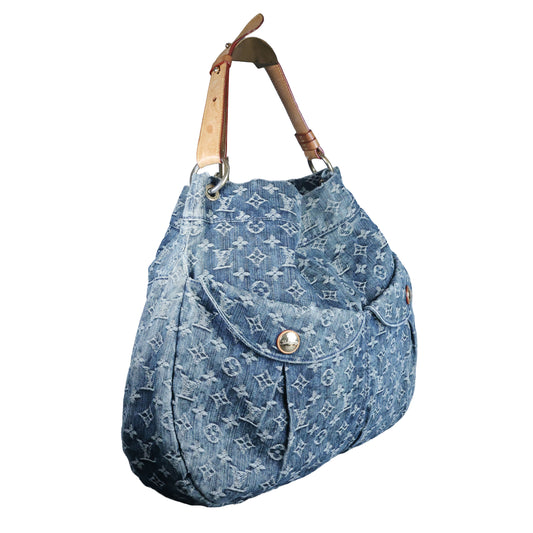 Preowned LOUIS VUITTON Denim Daily GM Monogram Navy Blue | Luxe Again Maison