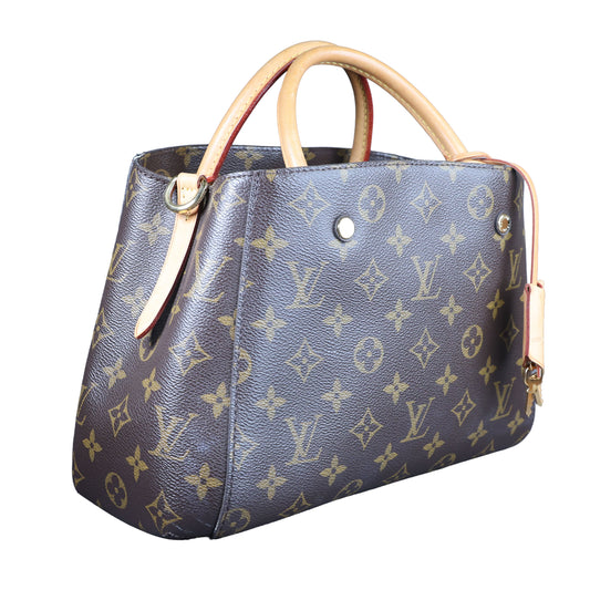 Preowned LOUIS VUITTON Montaigne BB Monogram Canvas x Leather Bag | Luxe Again Maison