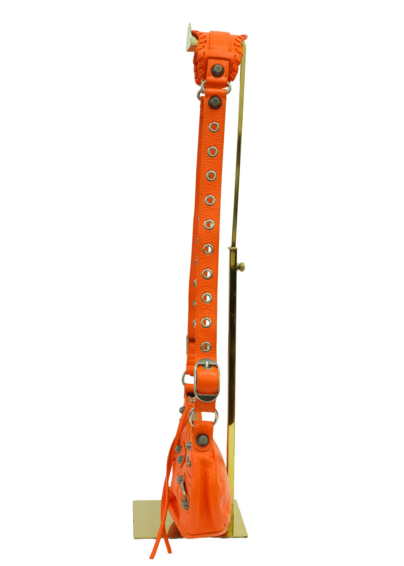 Preloved BALENCIAGA Le Cagole XS Leather Shoulder Bag Orange | Luxe Again Maison