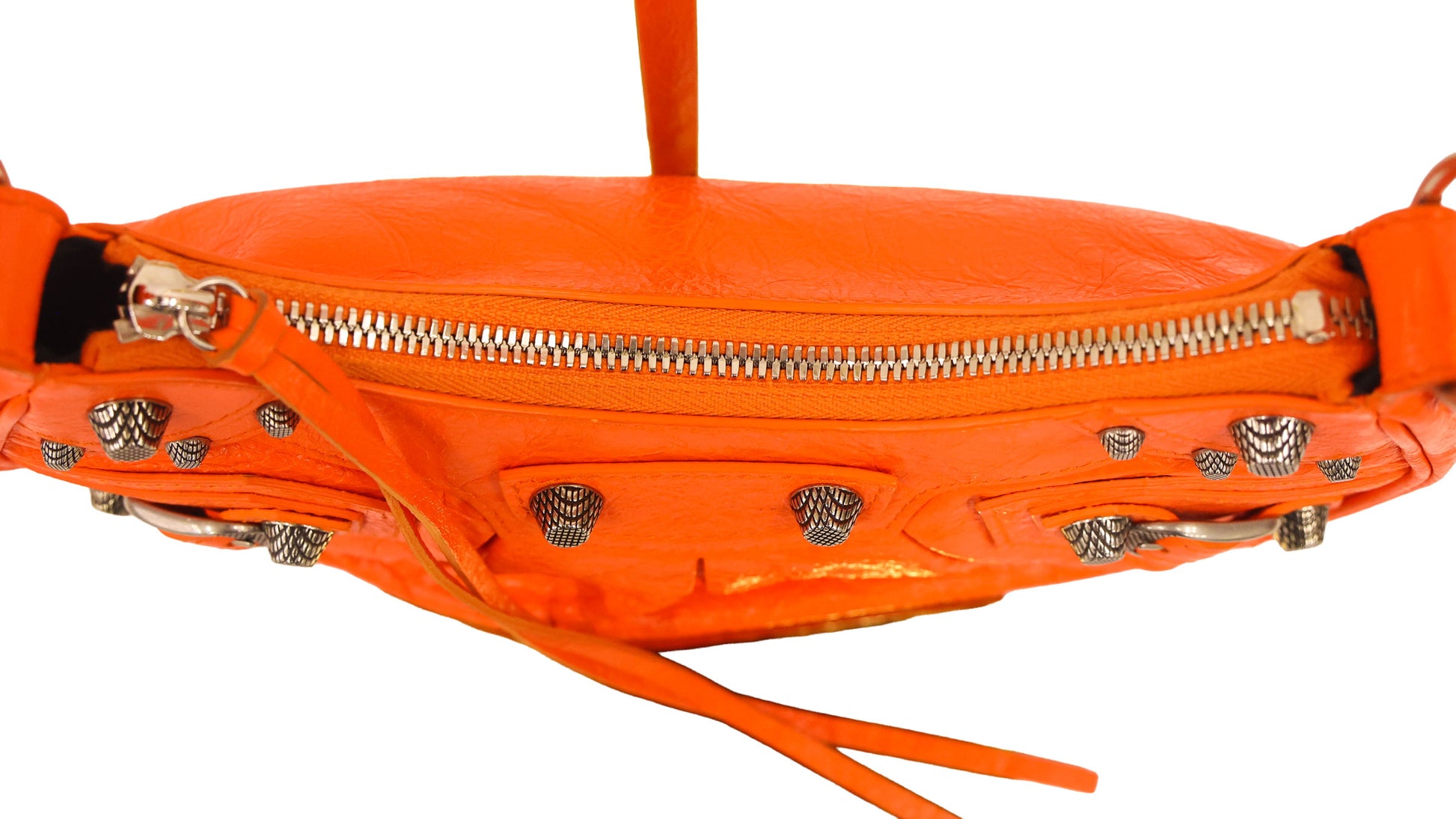 Preloved BALENCIAGA Le Cagole XS Leather Shoulder Bag Orange | Luxe Again Maison