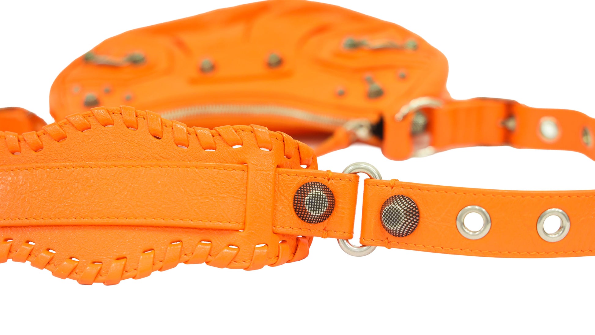 Preloved BALENCIAGA Le Cagole XS Leather Shoulder Bag Orange | Luxe Again Maison