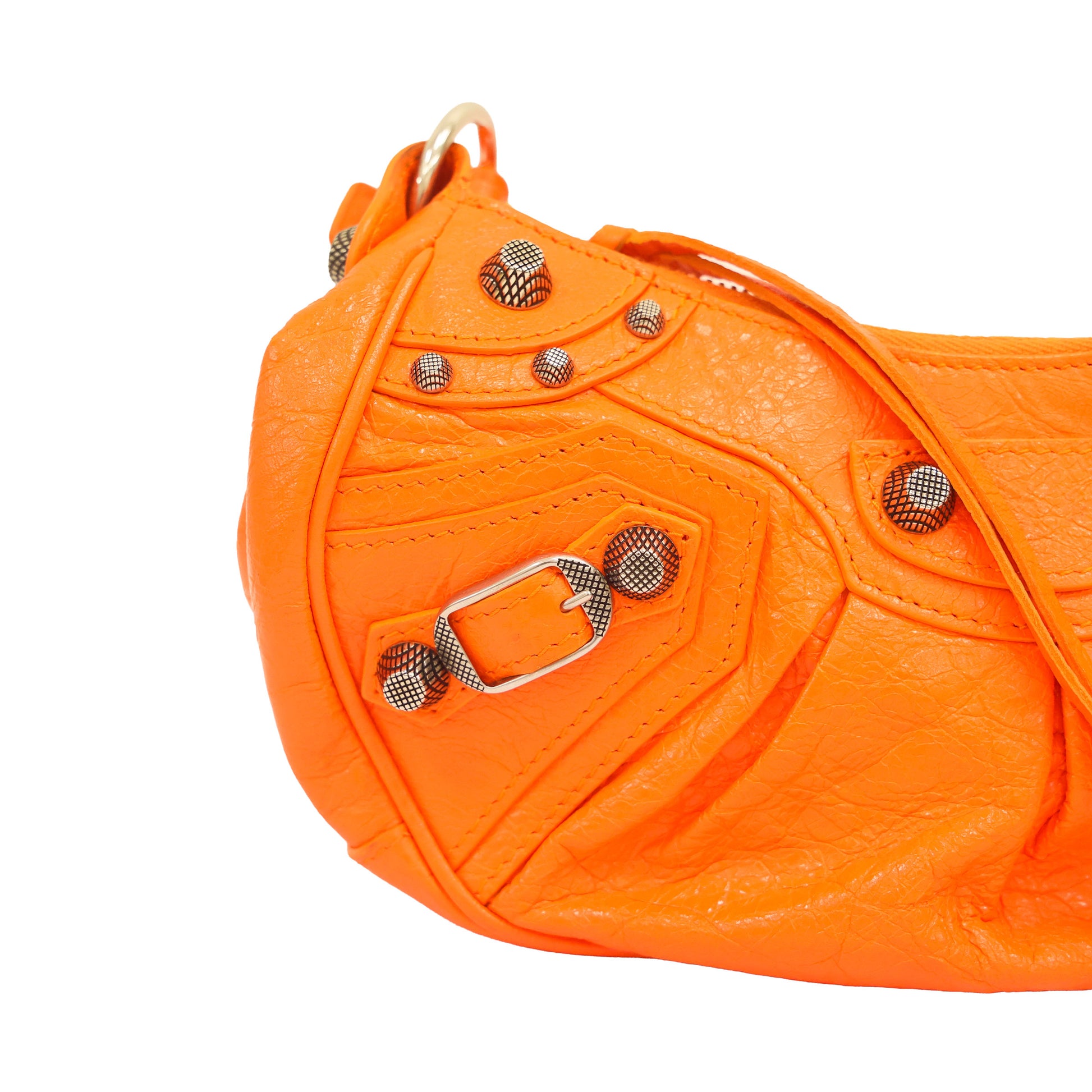 Preloved BALENCIAGA Le Cagole XS Leather Shoulder Bag Orange | Luxe Again Maison