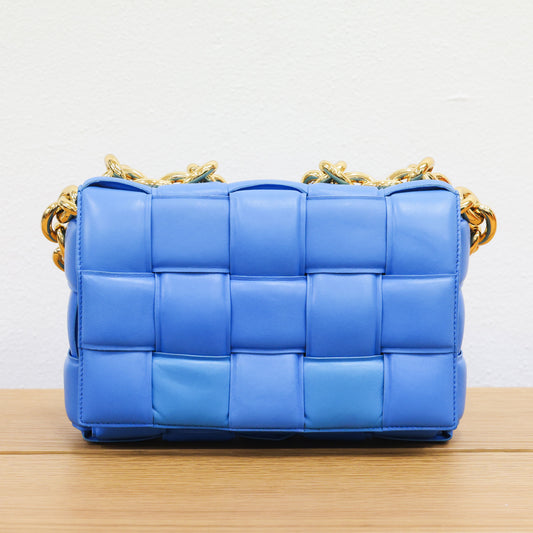 Second hand BOTTEGA VENETA Chain Cassette Maxi Intrecciato Lambskin Shoulder Bag | Luxe Again Maison