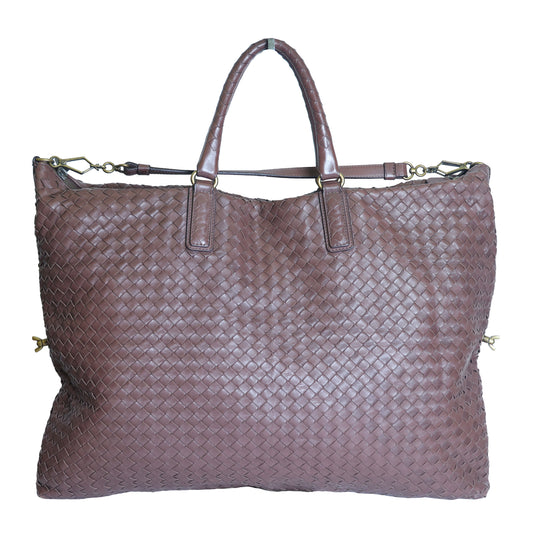 Preloved BOTTEGA VENETA Intrecciato Leather 2 Way Tote Bag Brown | Luxe Again Maison