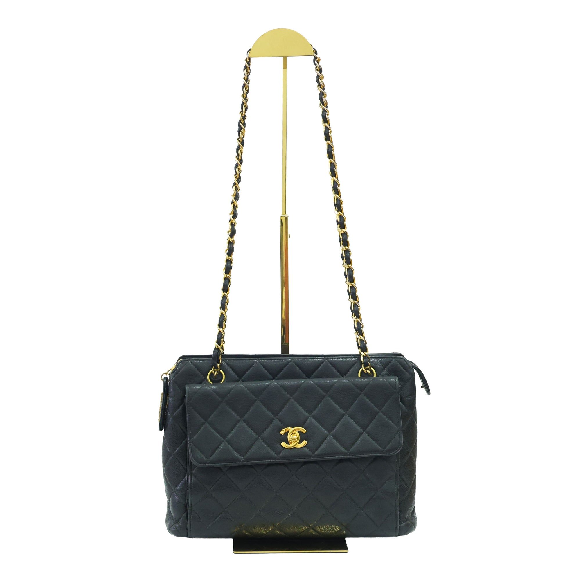 Preloved vintage CHANEL Matelasse Caviar Skin Chain Shoulder Bag Gold Hardware | Luxe Again Maison