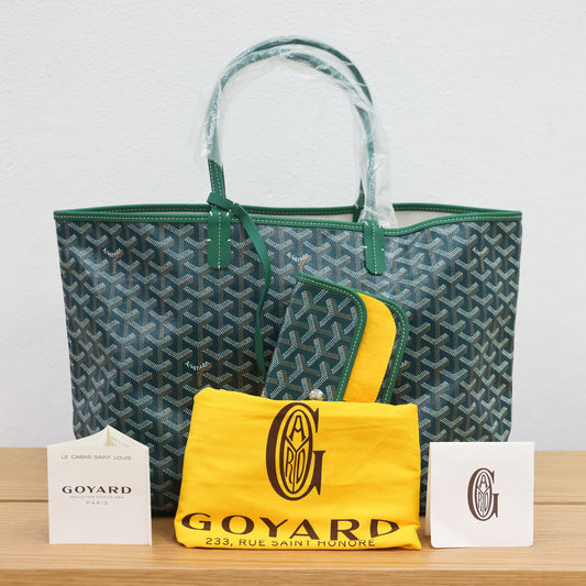 Pre-owned GOYARD St Louis PM Tote Green | Luxe Again Maison
