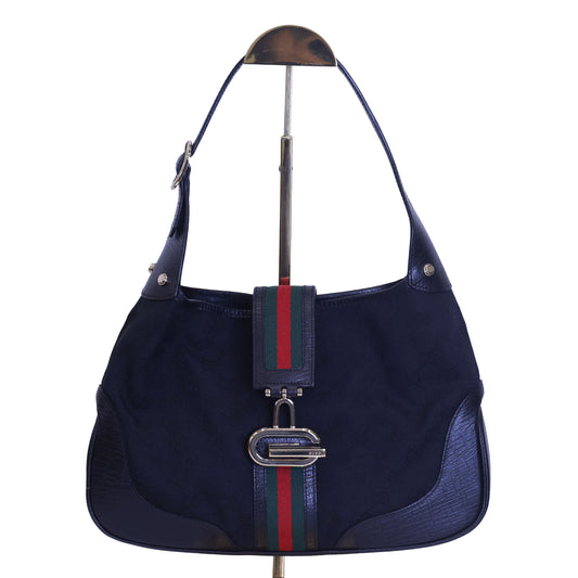 Preloved GUCCI GG Canvas Jackie Web Sherry Line Shoulder Bag 130779 | Luxe Again Maison