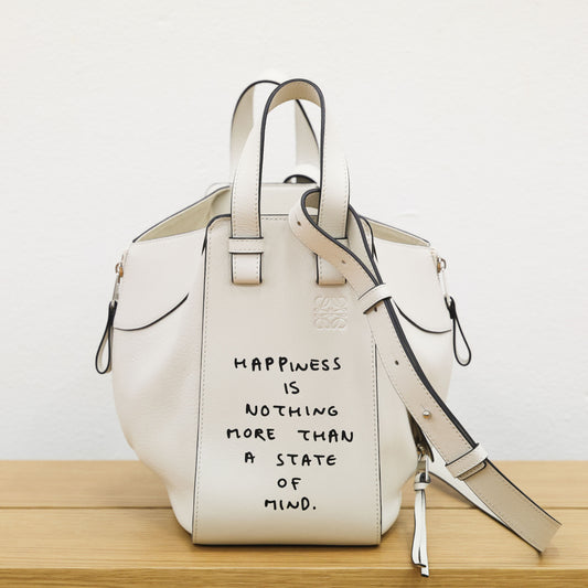 Pre-owned Loewe x Joe Brainard Hammock Bag - Small Eggshell Leather | Luxe Again Maison