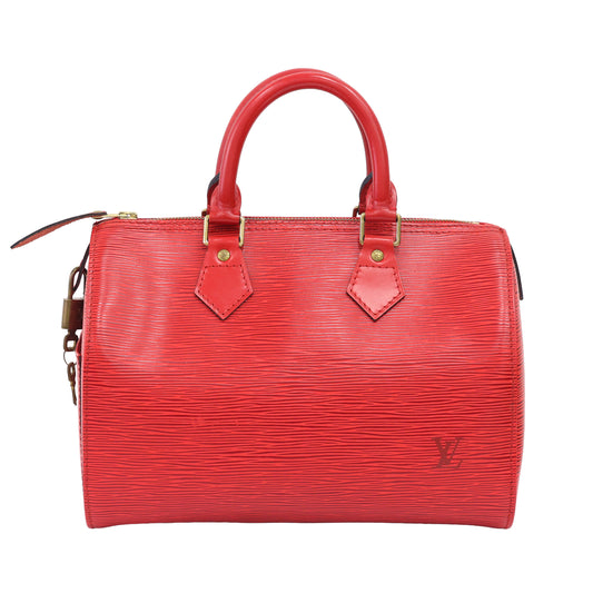 LOUIS VUITTON Epi Speedy 30 M43007 Red