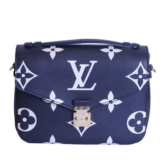 Preloved LOUIS VUITTON Pochette Metis Bicolour Monogram Empreinte Leather Black & Beige M45773 | Luxe Again Maison