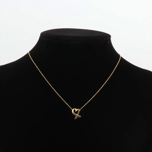 Pre-owned TIFFANY Paloma Picasso Loving Heart Small Necklace 18K Yellow Gold 2.6g | Luxe Again Maison