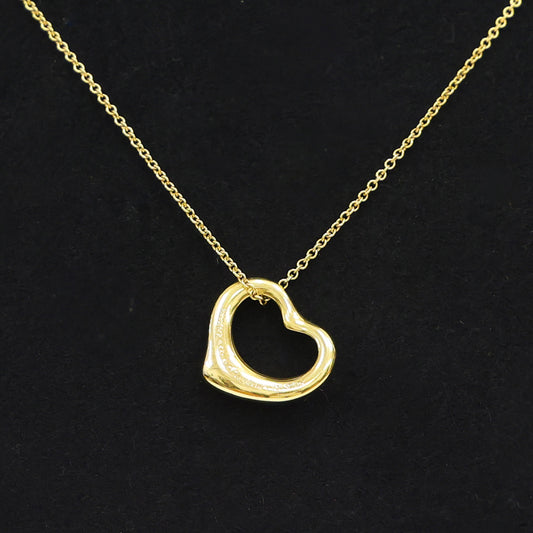 TIFFANY Open Heart Necklace 18K Gold 4.2g