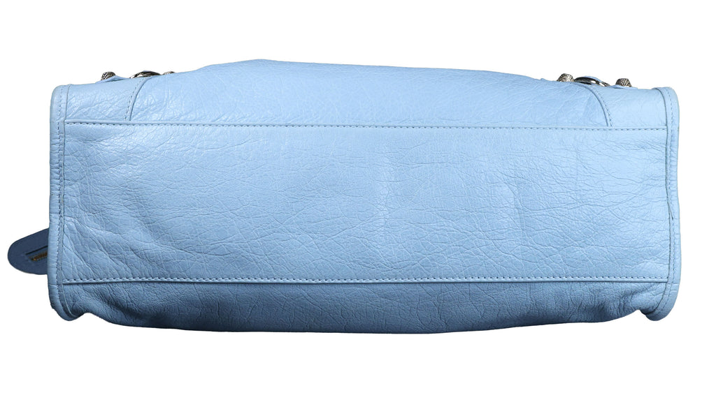 Preowned BALENCIAGA Giant 12 City Leather GHW Light Blue Bag | Luxe Again Maison