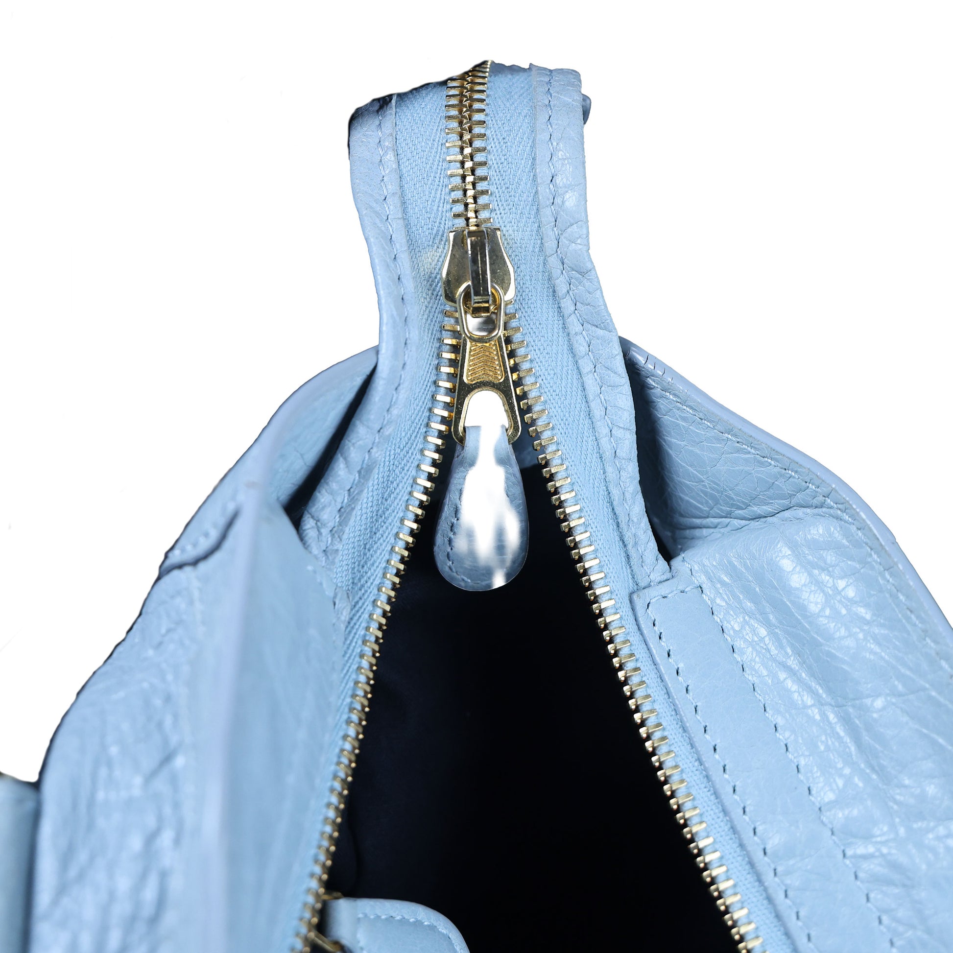 Preowned BALENCIAGA Giant 12 City Leather GHW Light Blue Bag | Luxe Again Maison