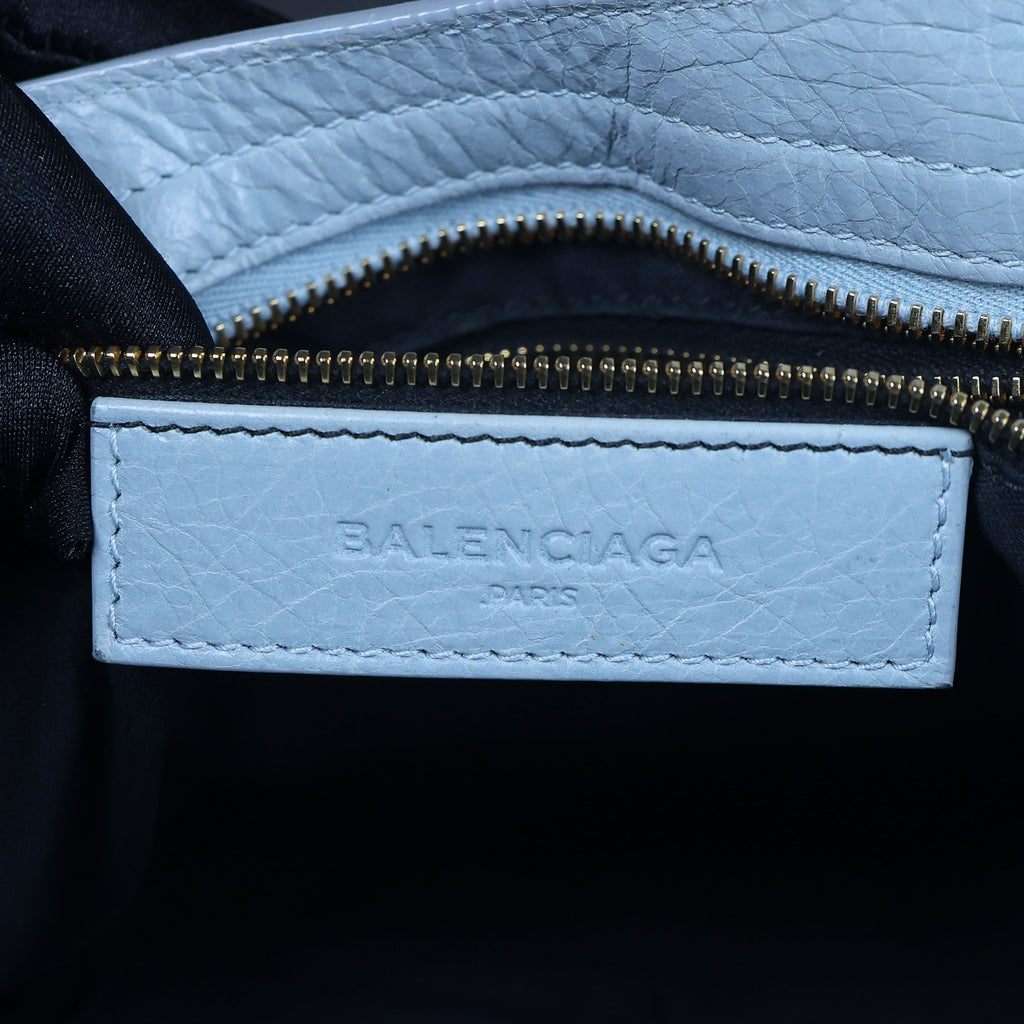 Preowned BALENCIAGA Giant 12 City Leather GHW Light Blue Bag | Luxe Again Maison