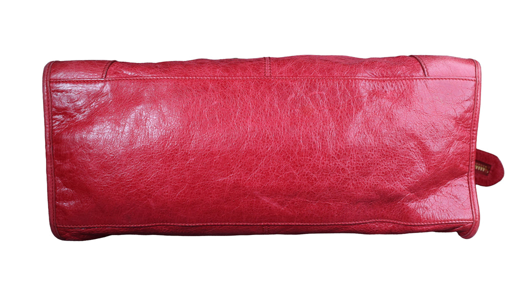 Preowned BALENCIAGA Giant 21 Part Time Leather GHW Red Bag | Luxe Again Maison