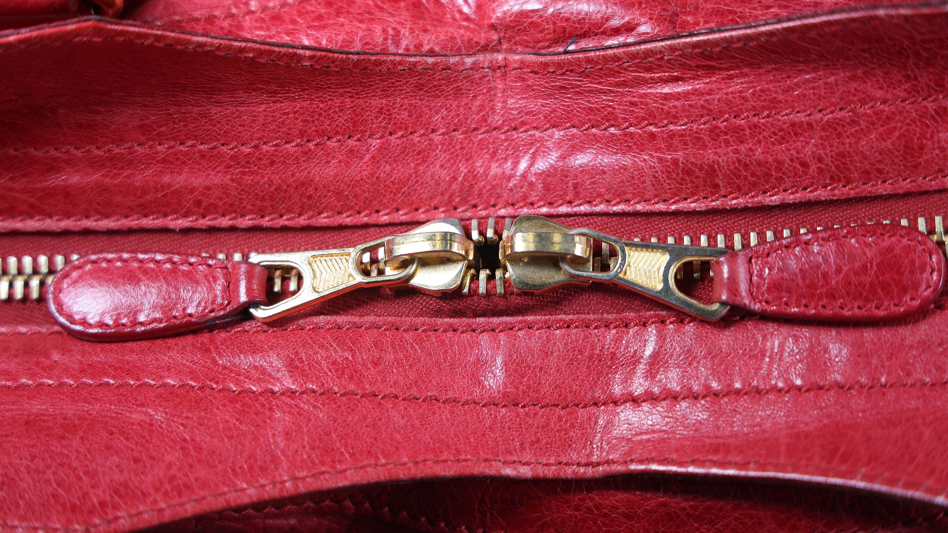 Preowned BALENCIAGA Giant 21 Part Time Leather GHW Red Bag | Luxe Again Maison