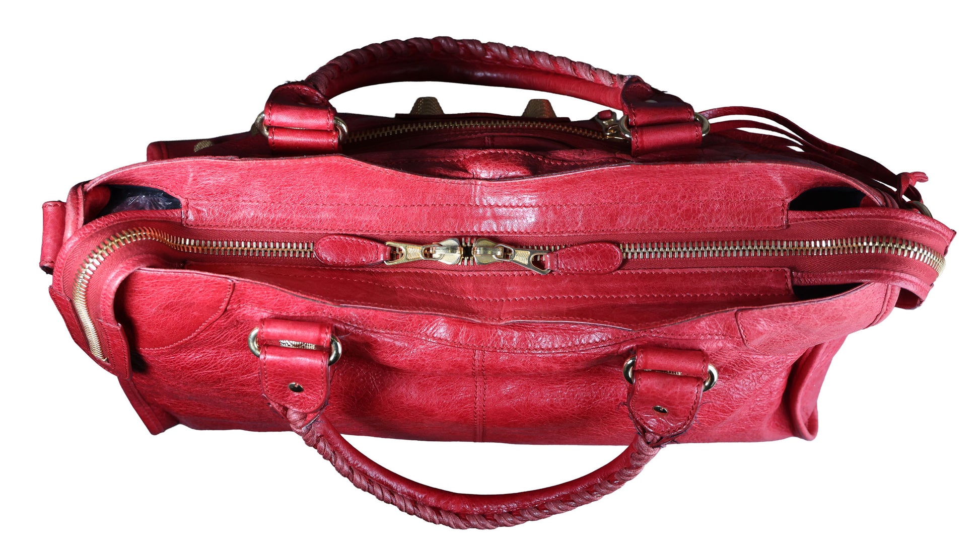 Preowned BALENCIAGA Giant 21 Part Time Leather GHW Red Bag | Luxe Again Maison