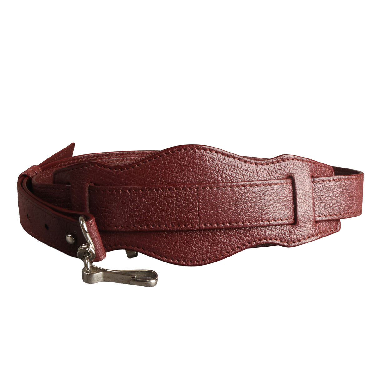 Preowned BALENCIAGA Small Metallic Edge City Leather SHW Burgundy | Luxe Again Maison