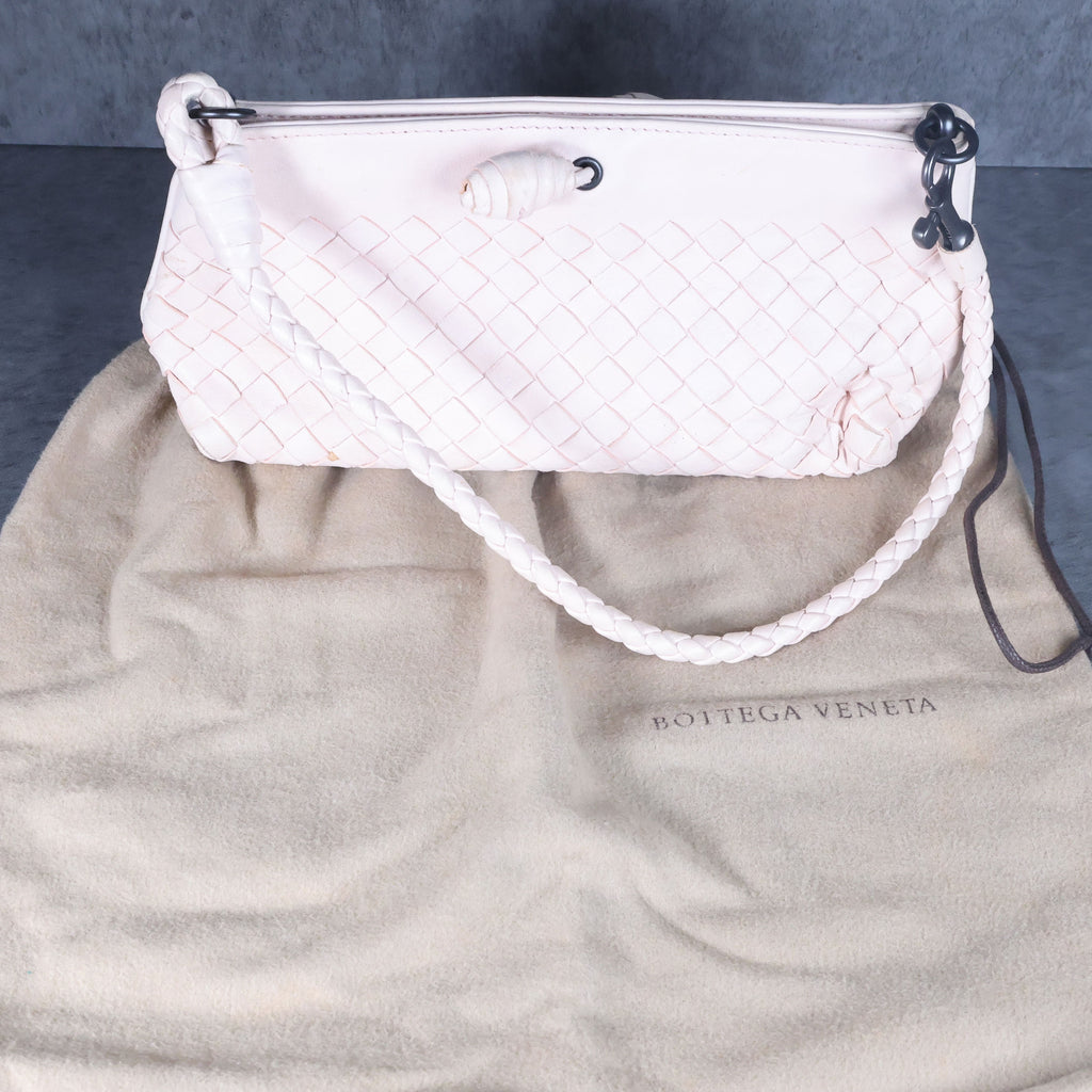 Preowned BOTTEGA VENETA Intrecciato Leather Shoulder Bag Pink | Luxe Again Maison
