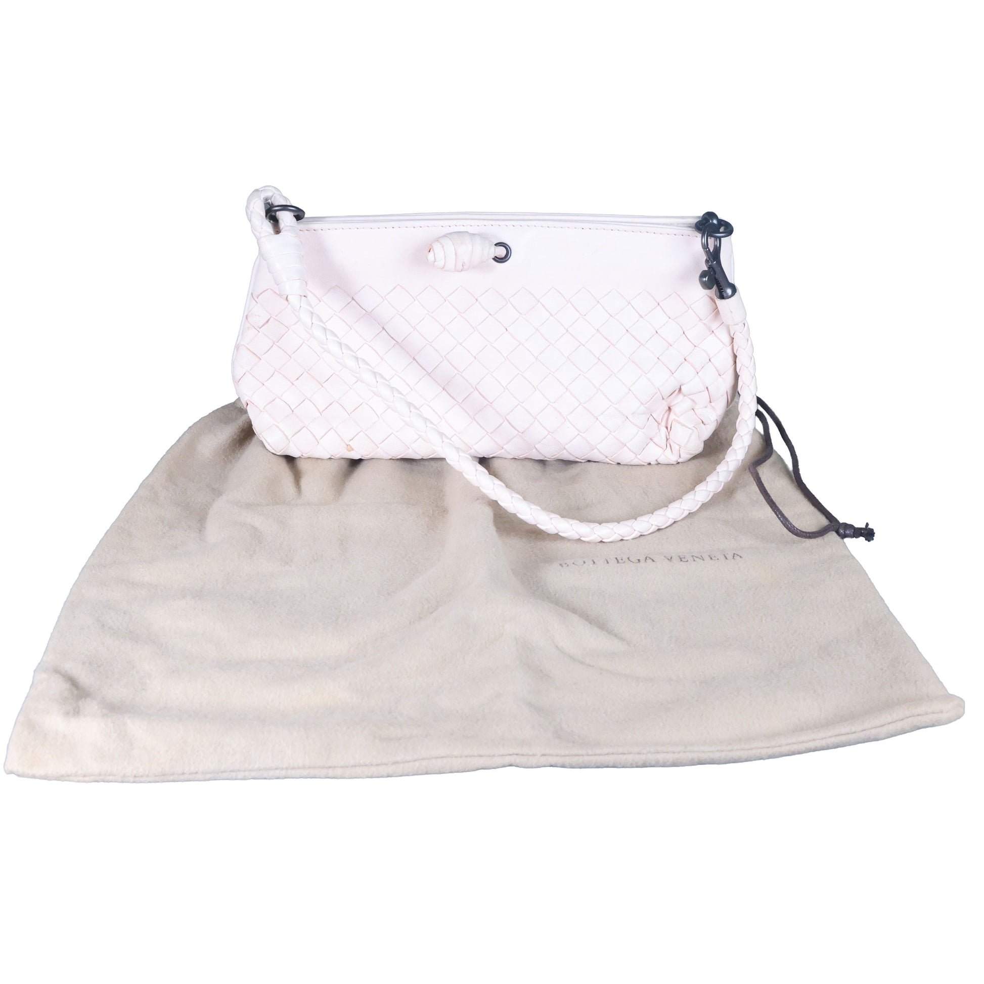 Preowned BOTTEGA VENETA Intrecciato Leather Shoulder Bag Pink | Luxe Again Maison