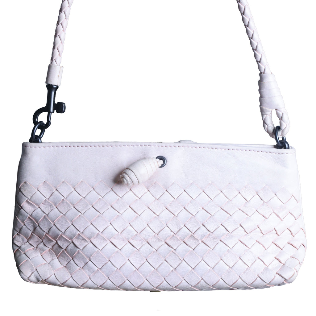 Preowned BOTTEGA VENETA Intrecciato Leather Shoulder Bag Pink | Luxe Again Maison