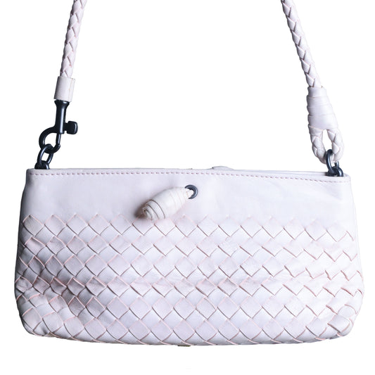Preowned BOTTEGA VENETA Intrecciato Leather Shoulder Bag Pink | Luxe Again Maison