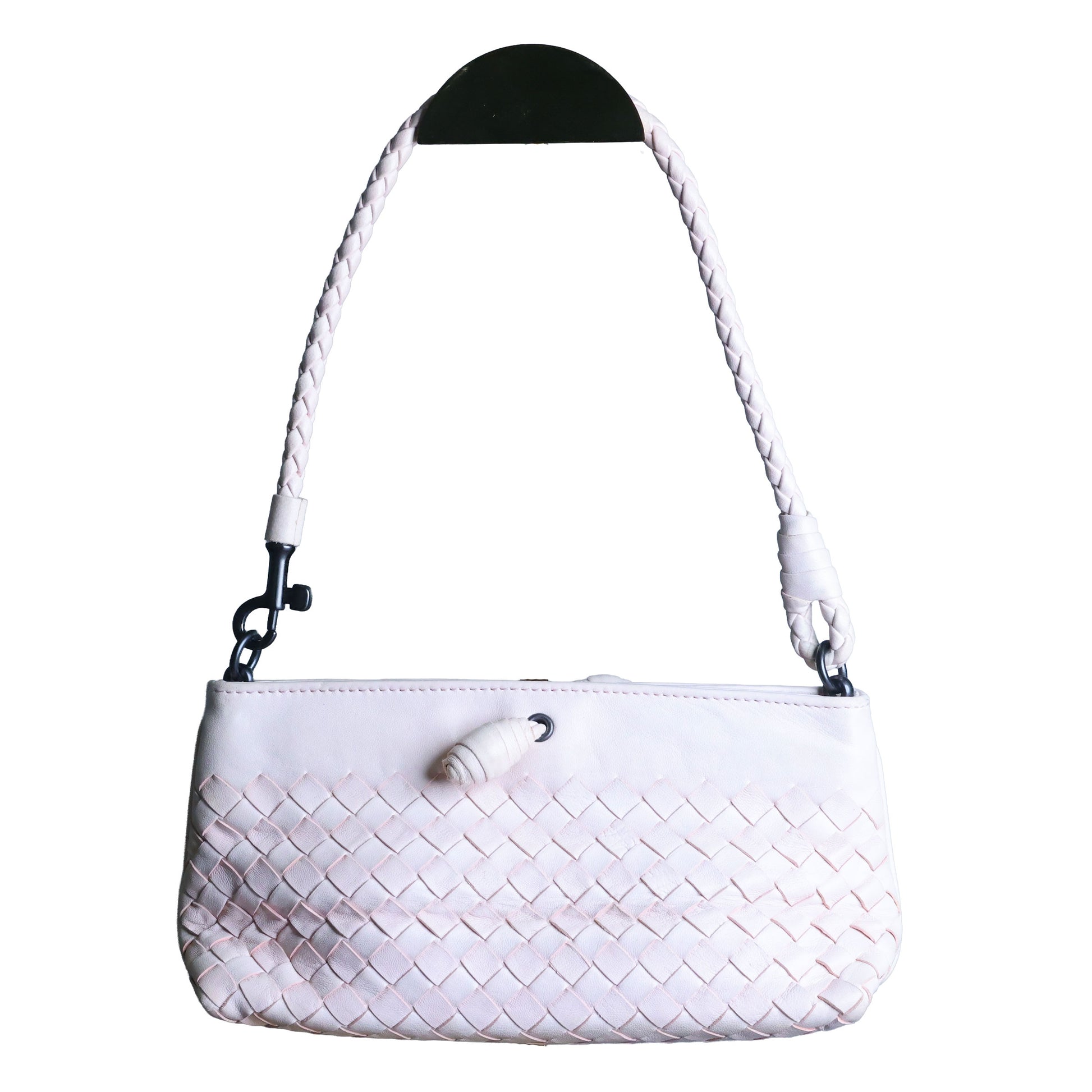 Preowned BOTTEGA VENETA Intrecciato Leather Shoulder Bag Pink | Luxe Again Maison