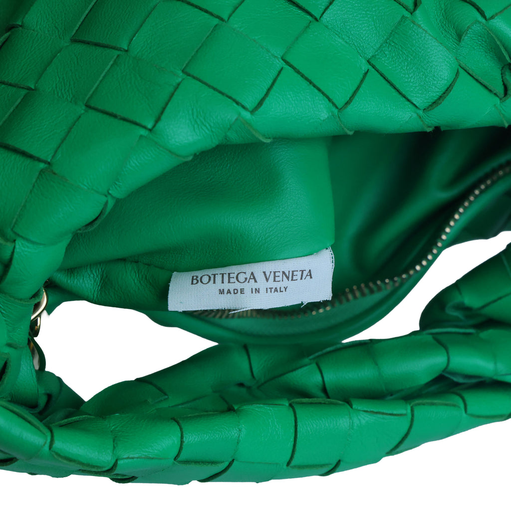 Preowned BOTTEGA VENETA Intrecciato Mini Jodie Green Bag | Luxe Again Maison
