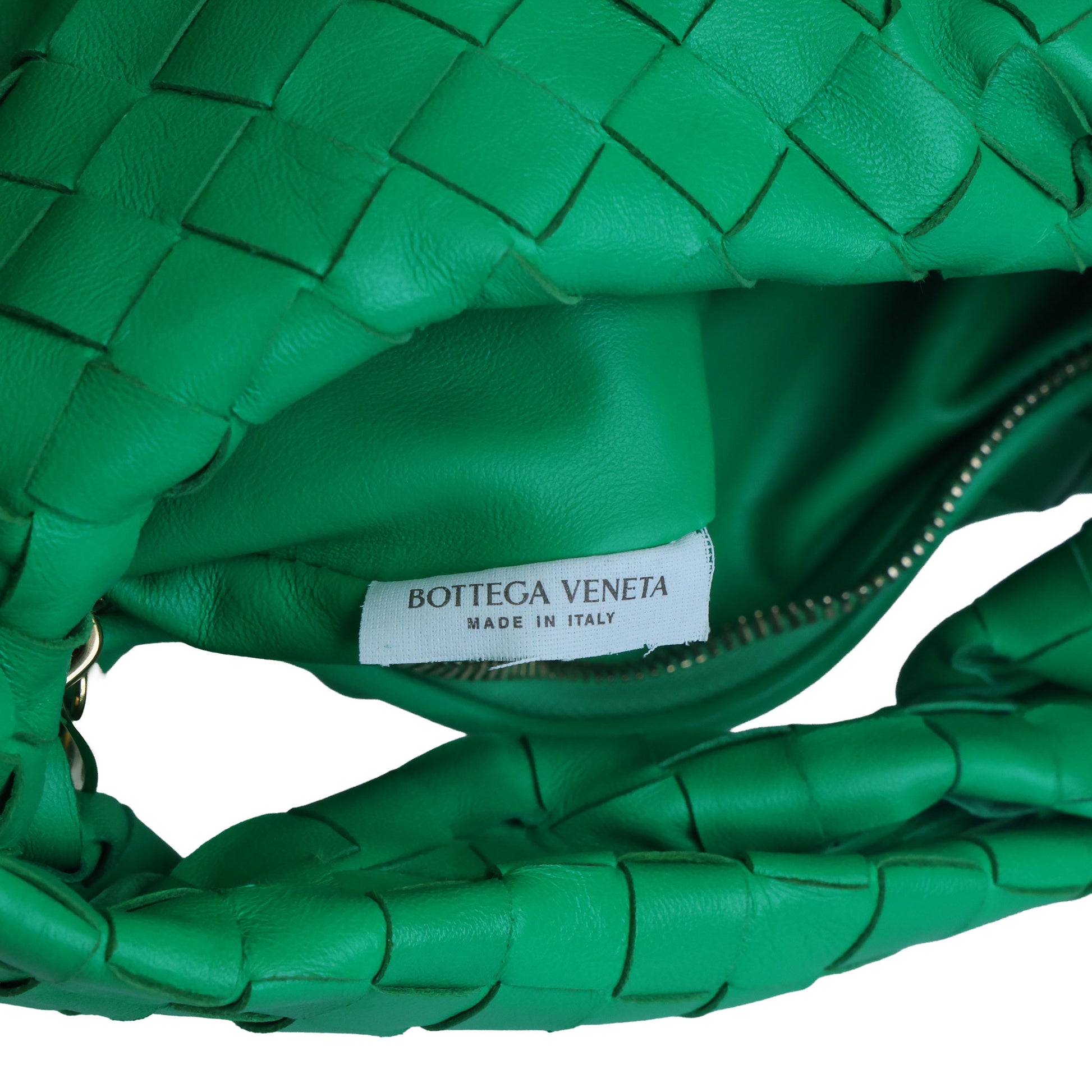 Preowned BOTTEGA VENETA Intrecciato Mini Jodie Green Bag | Luxe Again Maison
