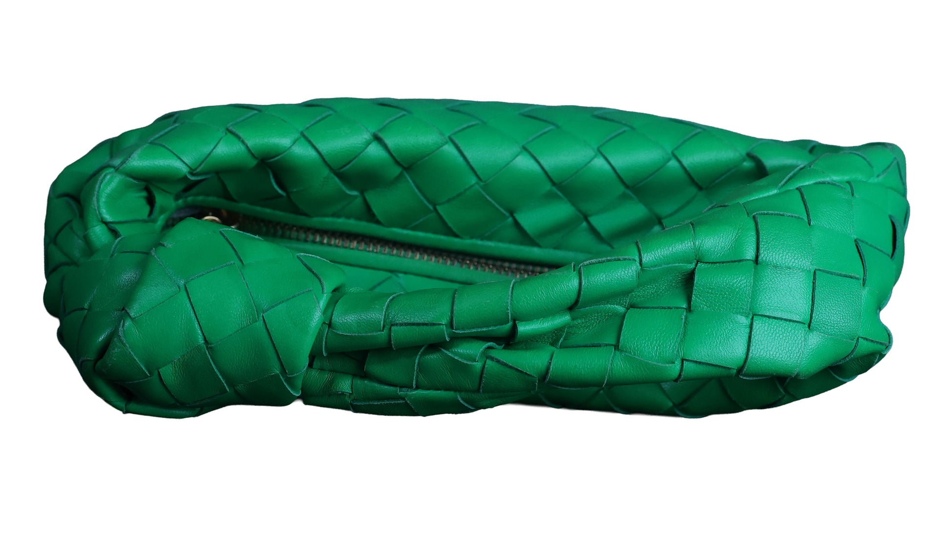 Preowned BOTTEGA VENETA Intrecciato Mini Jodie Leather Green Bag  | Luxe Again Maison