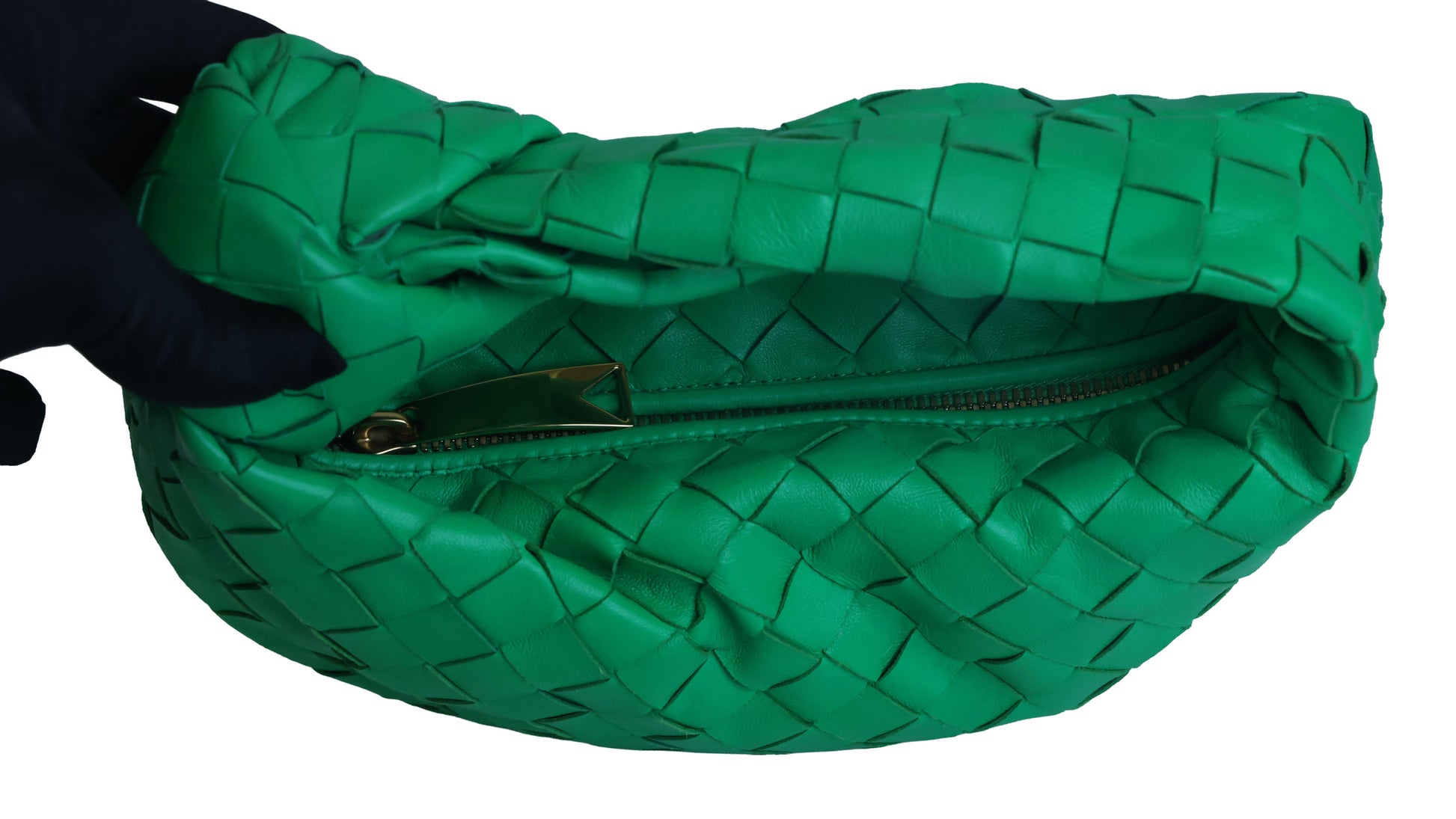 Preowned BOTTEGA VENETA Intrecciato Mini Jodie Green Bag | Luxe Again Maison