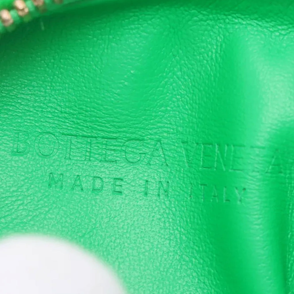 Preowned BOTTEGA VENETA Intrecciato Mini Jodie Leather Green Bag  | Luxe Again Maison