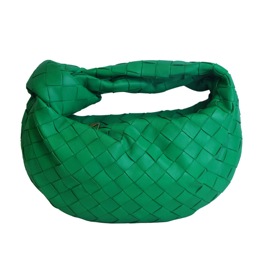 Preowned BOTTEGA VENETA Intrecciato Mini Jodie Green Bag | Luxe Again Maison