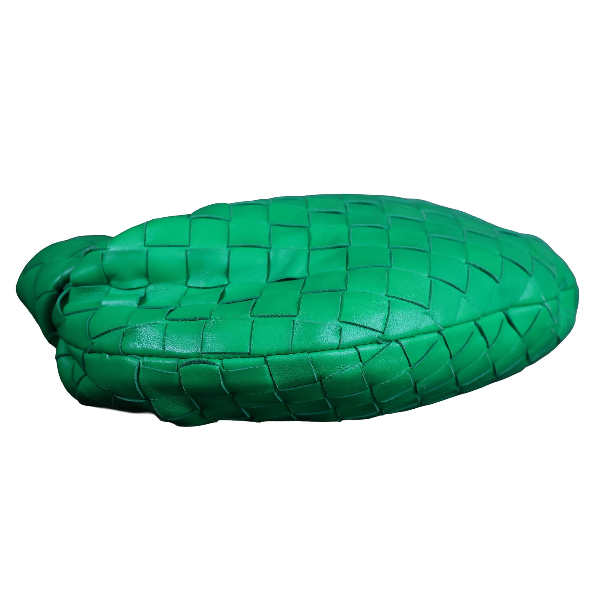 Preowned BOTTEGA VENETA Intrecciato Mini Jodie Leather Green Bag  | Luxe Again Maison