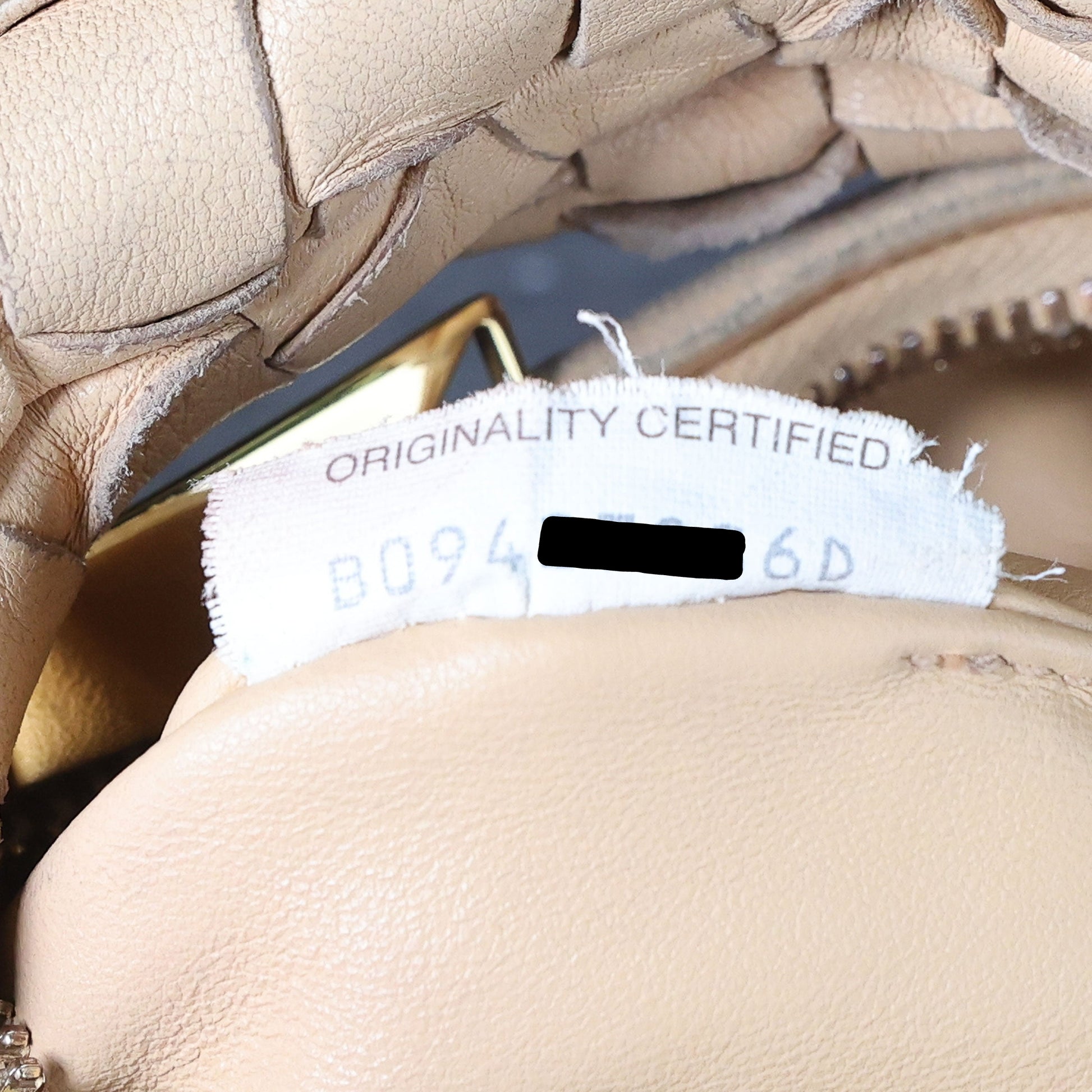 Preowned BOTTEGA VENETA Intrecciato Mini Jodie Leather Beige Bag | Luxe Again Maison