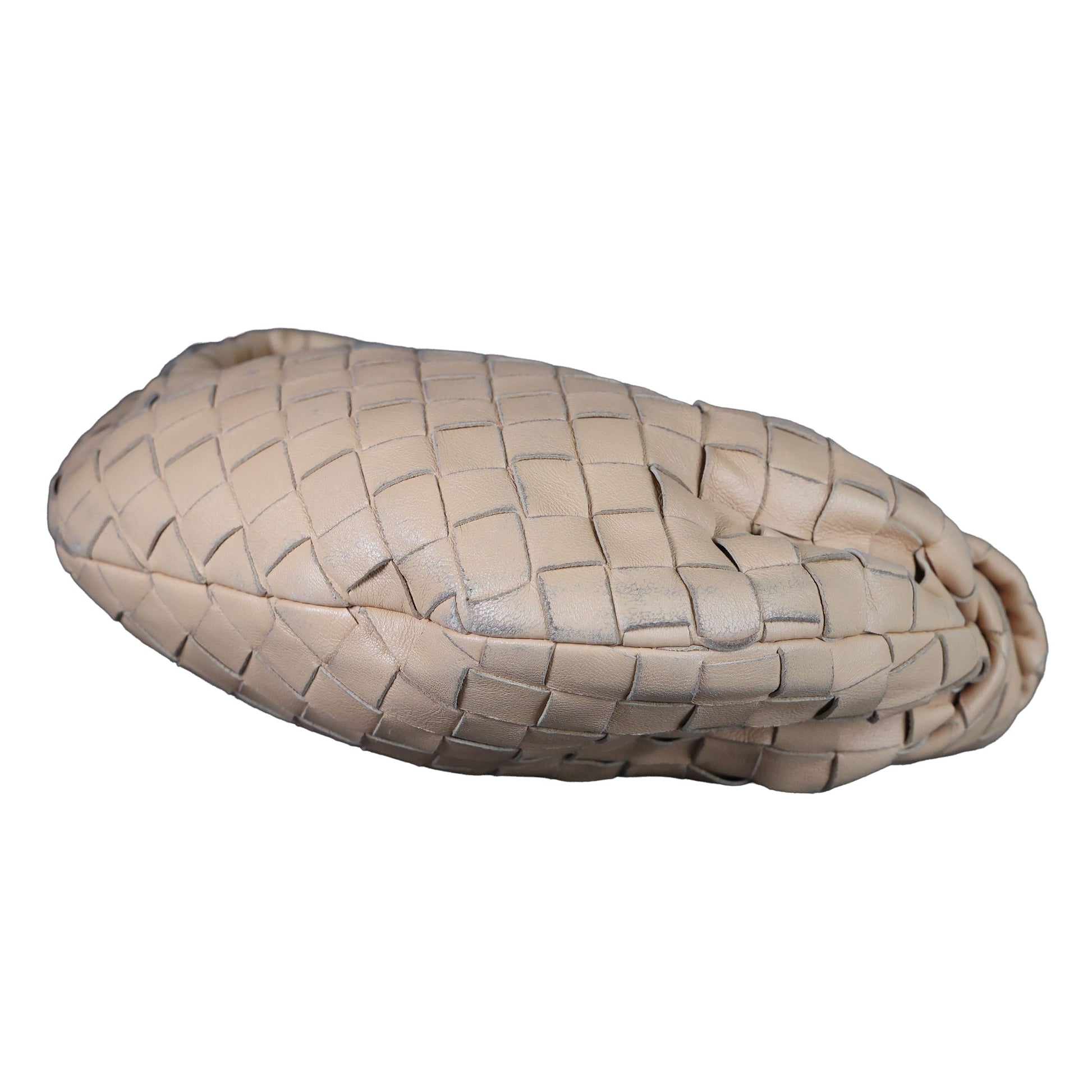 Preowned BOTTEGA VENETA Intrecciato Mini Jodie Leather Beige Bag | Luxe Again Maison