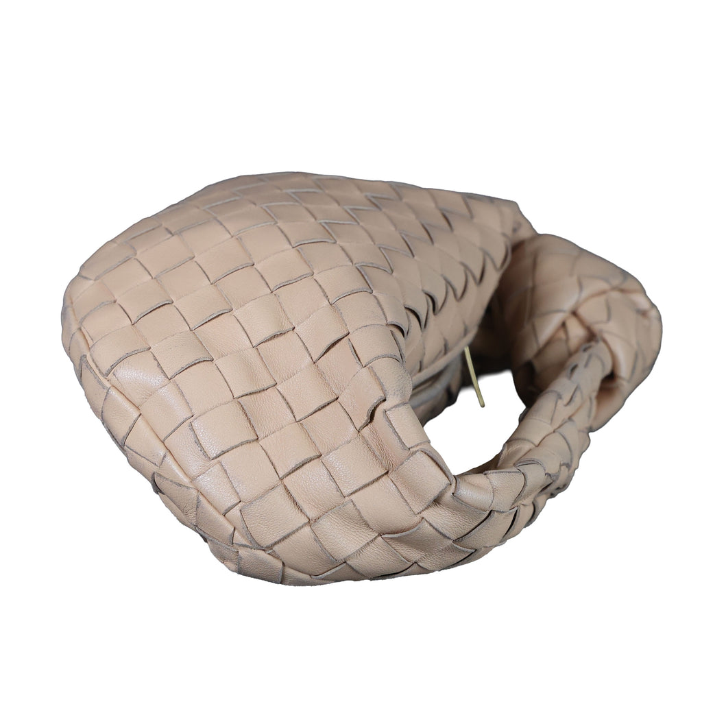 Preowned BOTTEGA VENETA Intrecciato Mini Jodie Leather Beige Bag | Luxe Again Maison