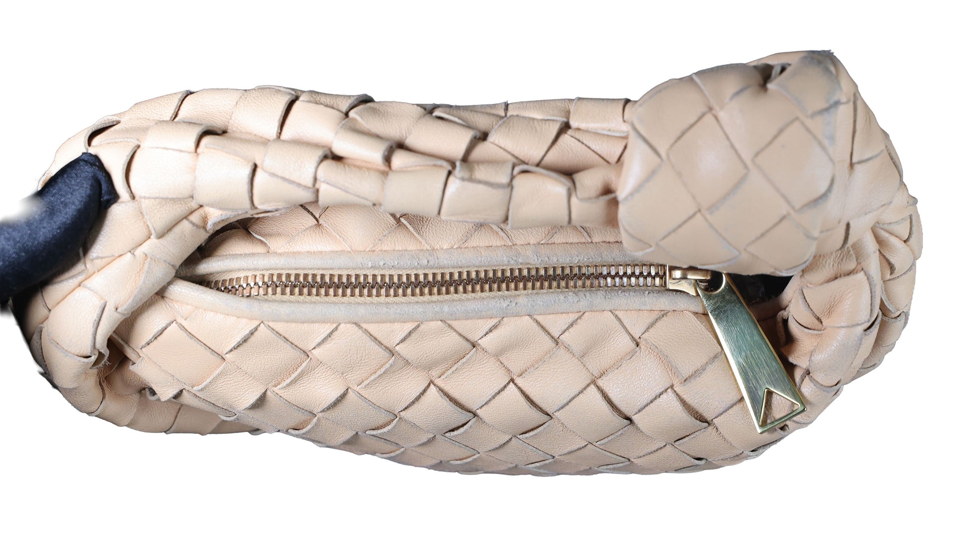 Preowned BOTTEGA VENETA Intrecciato Mini Jodie Leather Beige Bag | Luxe Again Maison