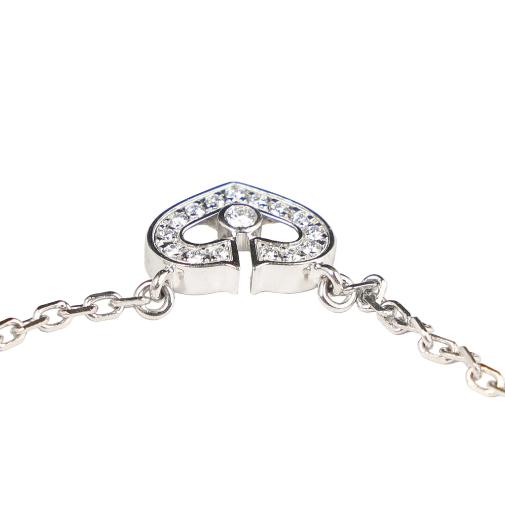 Preowned CARTIER C Heart de Cartier Diamond 18K WG Pendant Necklace WJ8XXX | Luxe Again Maison
