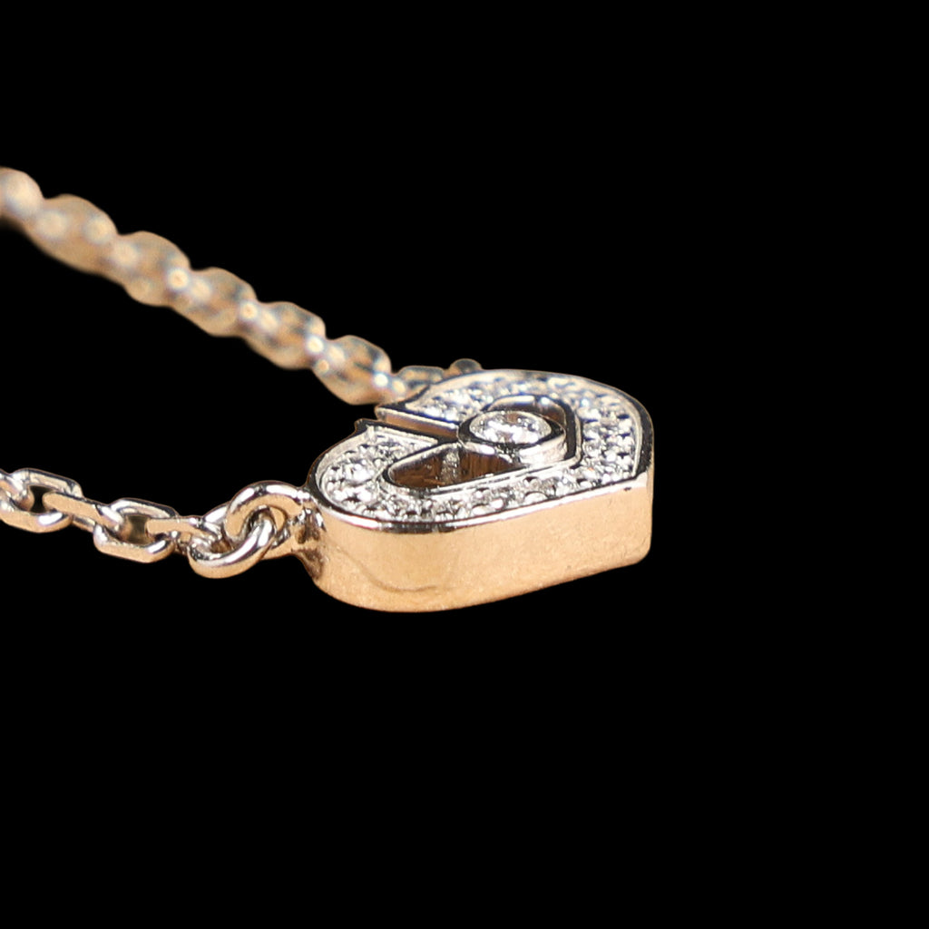 Preowned CARTIER C Heart de Cartier Diamond 18K WG Pendant Necklace WJ8XXX | Luxe Again Maison