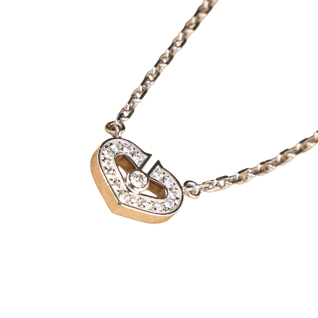 Preowned CARTIER C Heart de Cartier Diamond 18K WG Pendant Necklace WJ8XXX | Luxe Again Maison