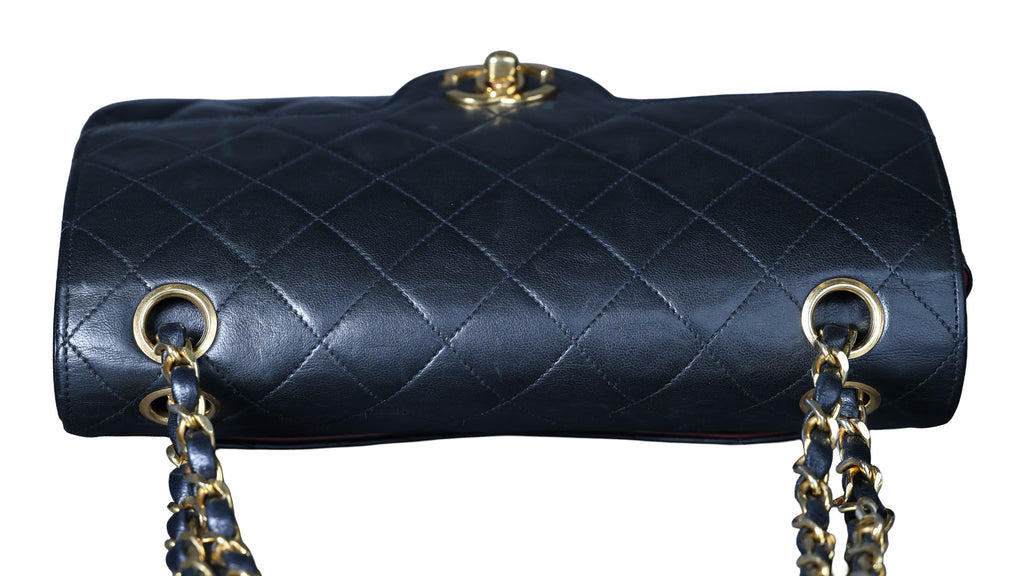 Preowned CHANEL Matelasse 23 Lambskin Double Flap Bag Black GHW 07XXXX0 0 series | Luxe Again Maison