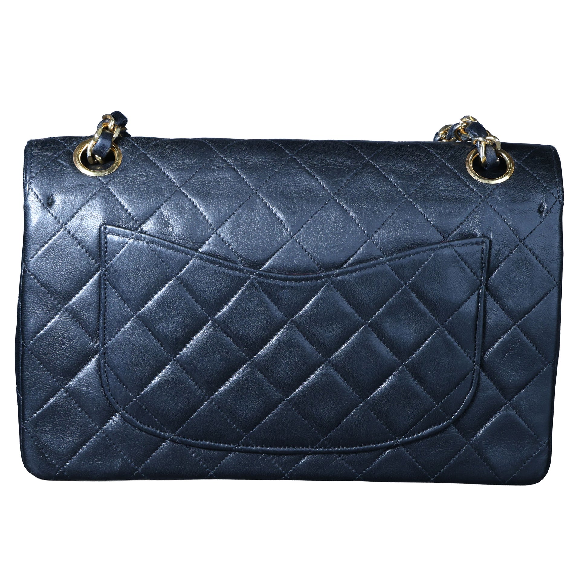 Preowned CHANEL Matelasse 23 Lambskin Double Flap Bag Black GHW 07XXXX0 0 series | Luxe Again Maison