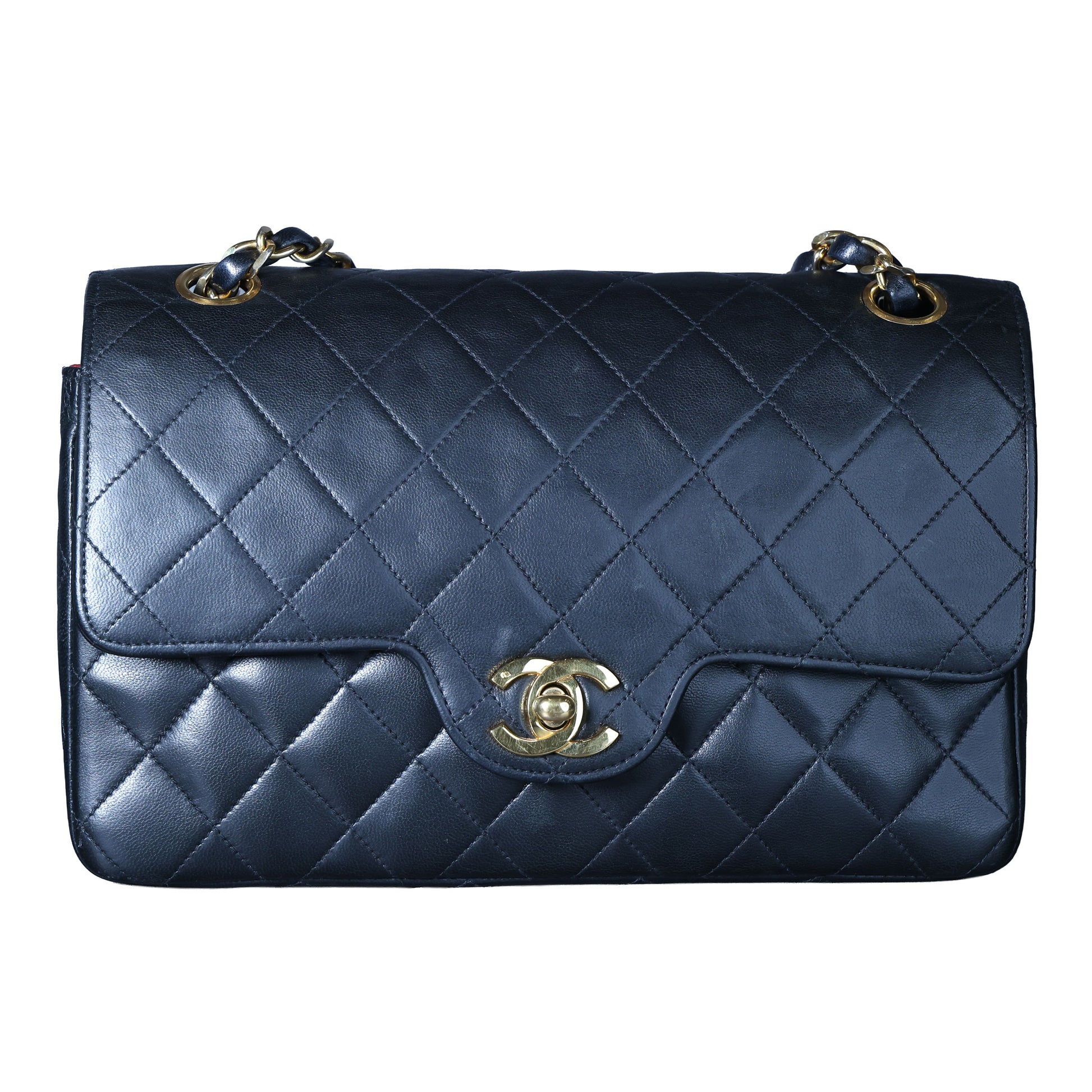 Preowned CHANEL Matelasse 23 Lambskin Double Flap Bag Black GHW 07XXXX0 0 series | Luxe Again Maison