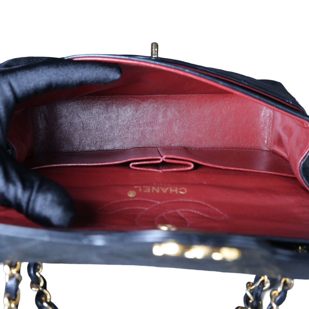 Preowned CHANEL Matelasse 23 Lambskin Double Flap Bag Black GHW 07XXXX0 0 series | Luxe Again Maison