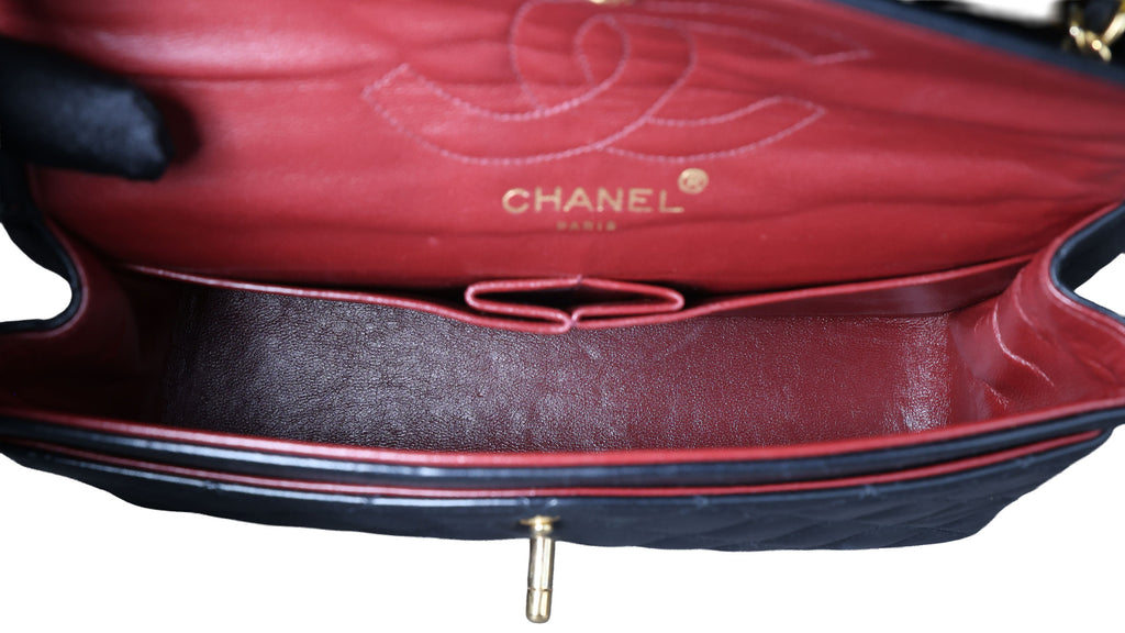Preowned CHANEL Matelasse 23 Lambskin Double Flap Bag Black GHW 07XXXX0 0 series | Luxe Again Maison
